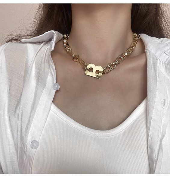 punk vintage exaggerated thick chain mixed letter b necklaces for women girls party jewelry clavicle bijoux cn193 pendant, Silver
punk vintage exaggerated thick chain mixed letter b necklaces for women girls party jewelry clavicle bijoux cn193 pendant, Silver