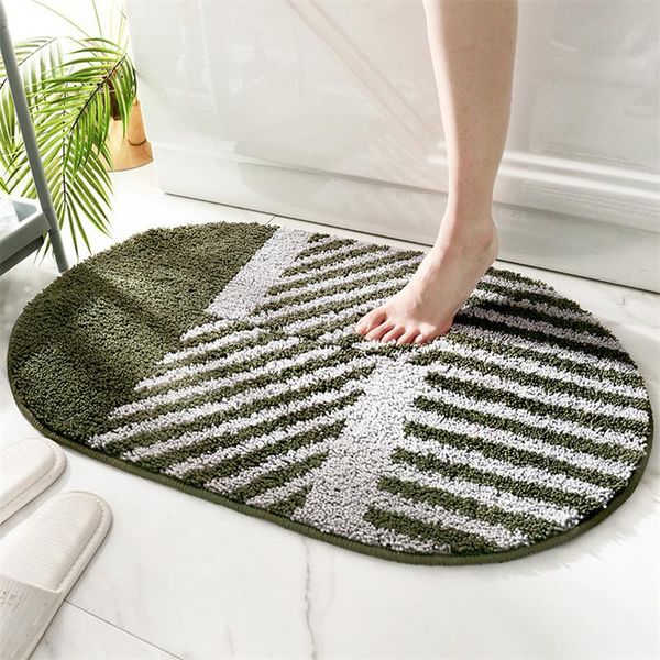 carpets oval geometric striped home bathroom non-slip floor door mat thick flocking absorbent entrance rugs
carpets oval geometric striped home bathroom non-slip floor door mat thick flocking absorbent entrance rugs