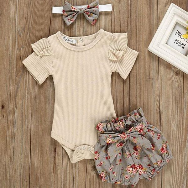 clothing sets summer infant clothes baby girl ruffled ribbed bodysuit girls floral shorts headband born 3pcs set, White
clothing sets summer infant clothes baby girl ruffled ribbed bodysuit girls floral shorts headband born 3pcs set, White
