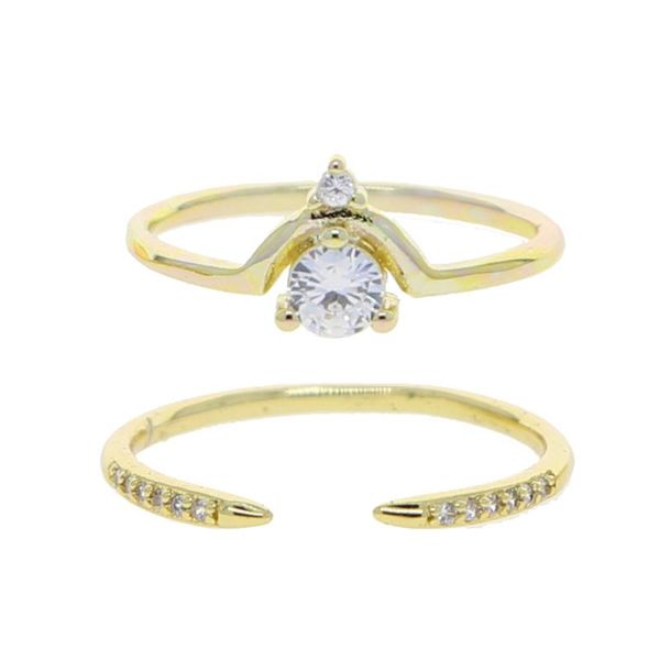 drop ship stack stackable 2pc set ring gold filled delicate minimal thin cute women lady fashion cz wedding jewelry cluster rings, Golden;silver
drop ship stack stackable 2pc set ring gold filled delicate minimal thin cute women lady fashion cz wedding jewelry cluster rings, Golden;silver