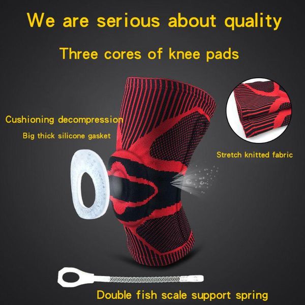 1pcs support compression silicone kneepad spring knee brace strap patella medial protector meniscus protection sport running gym elbow & pad, Black;gray
1pcs support compression silicone kneepad spring knee brace strap patella medial protector meniscus protection sport running gym elbow & pad, Black;gray