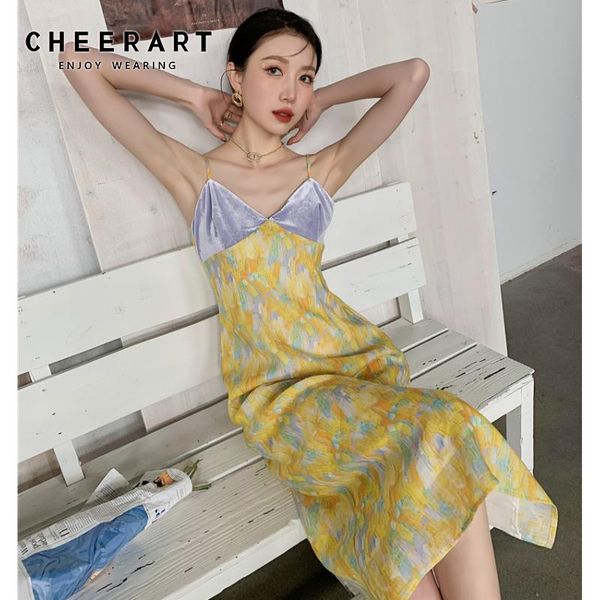 casual dresses cheerart oil painting yellow long slip dress summer v neck patchwork a line spaghetti strap tropical cami women sundress, Black;gray
casual dresses cheerart oil painting yellow long slip dress summer v neck patchwork a line spaghetti strap tropical cami women sundress, Black;gray