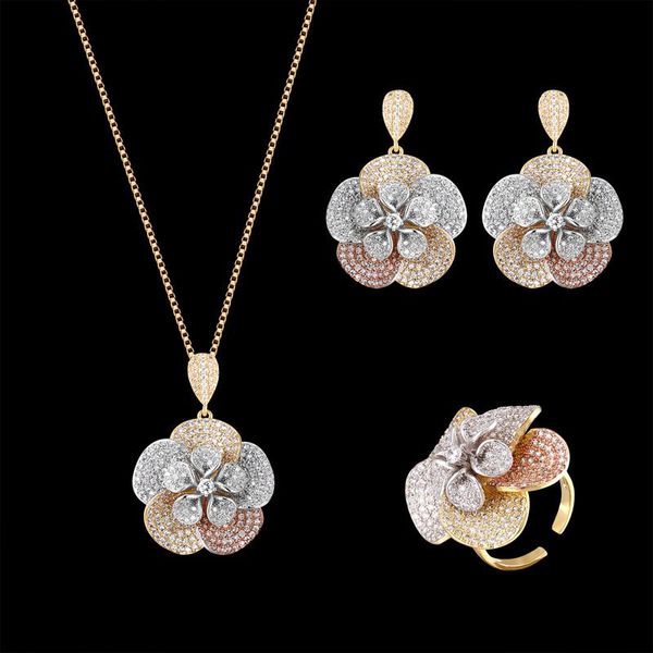 earrings & necklace zlxgirl jewelry 3pcs classic rose flower shape wedding set for women gifts fine gold chain pendant and earring ring, Silver
earrings & necklace zlxgirl jewelry 3pcs classic rose flower shape wedding set for women gifts fine gold chain pendant and earring ring, Silver