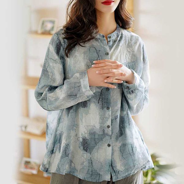 ramie casual loose soft blouses for women chic elegant design shirts spring stand collar vintage female clothing 210525, White
ramie casual loose soft blouses for women chic elegant design shirts spring stand collar vintage female clothing 210525, White