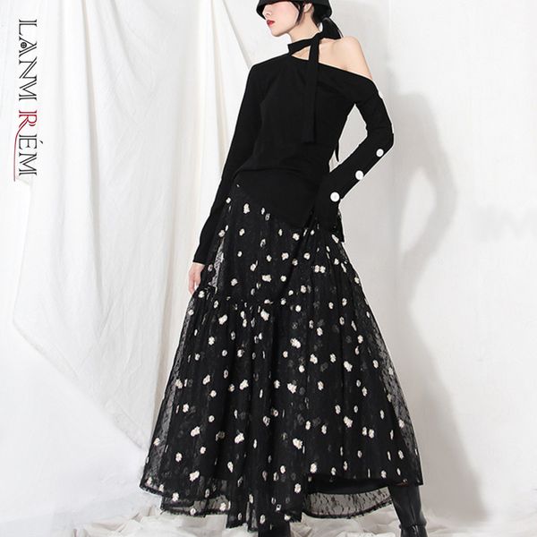 high waisted skirt for women daisy print decor polyester mid length mesh skirts embroidered spring autumn 2d1325 210507, Black
high waisted skirt for women daisy print decor polyester mid length mesh skirts embroidered spring autumn 2d1325 210507, Black