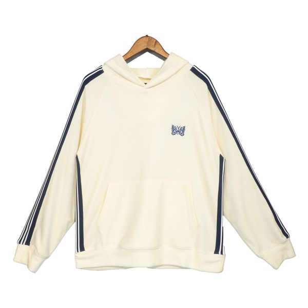 men's velvet embroidery sweatshirts side stripe men womens hoodies high street male pullover sweater, Black
men's velvet embroidery sweatshirts side stripe men womens hoodies high street male pullover sweater, Black