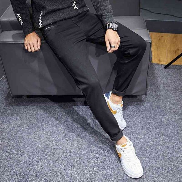 men's jeans cropped brand slim little feet korean fashion versatile black pants fy2l, Blue
men's jeans cropped brand slim little feet korean fashion versatile black pants fy2l, Blue