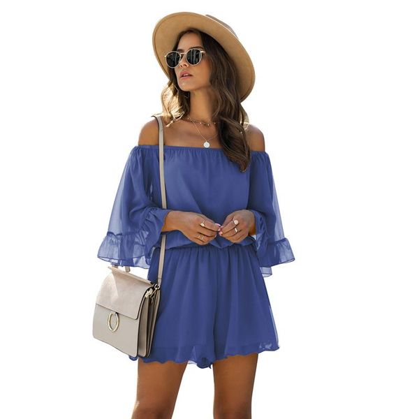 women jumpsuits off shoulder backless loose beach playsuit rompers summer elegant ruffles solid holiday overalls women's &, Black;white
women jumpsuits off shoulder backless loose beach playsuit rompers summer elegant ruffles solid holiday overalls women's &, Black;white