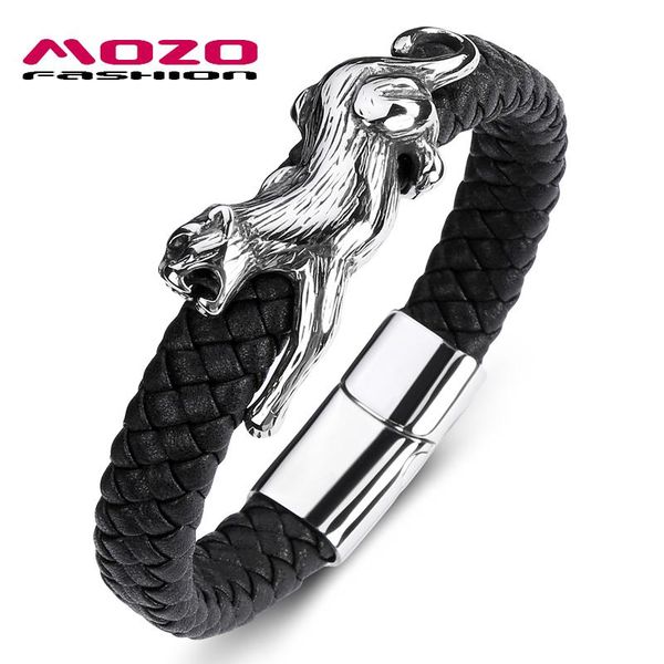 charm bracelets fashion classic men bracelet black leather skeleton stainless steel magnet buckle man leopard jewelry gift ps2098, Golden;silver
charm bracelets fashion classic men bracelet black leather skeleton stainless steel magnet buckle man leopard jewelry gift ps2098, Golden;silver