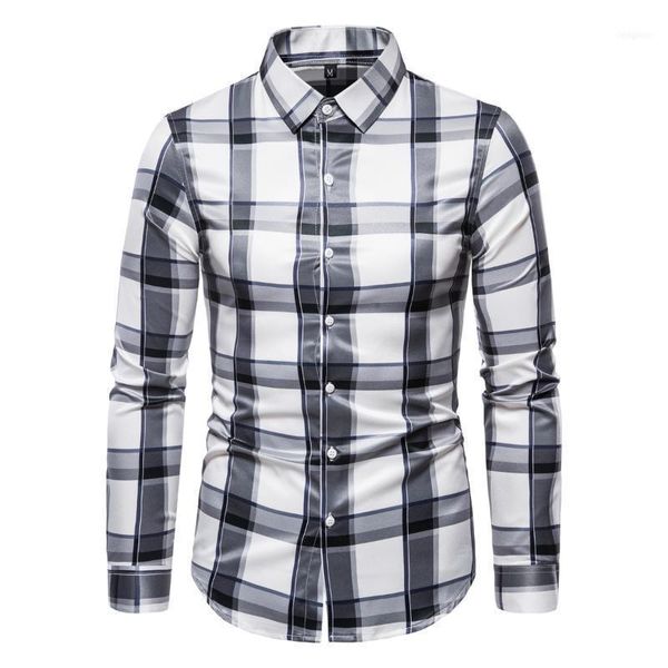 casual shirt men plaid long sleeve male japanese and korean trend print lapel blouse arrival white grey brown1, White;black
casual shirt men plaid long sleeve male japanese and korean trend print lapel blouse arrival white grey brown1, White;black