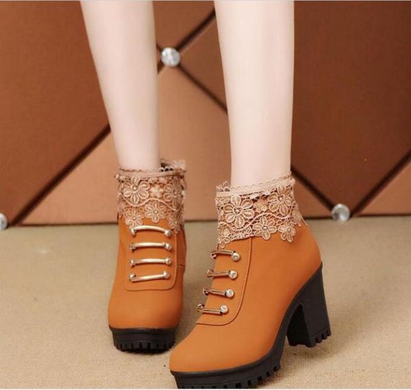boots winter autumn women shoes retro high heel ankle female block mid heels casual botas lace booties feminina plus size35-40, Black
boots winter autumn women shoes retro high heel ankle female block mid heels casual botas lace booties feminina plus size35-40, Black