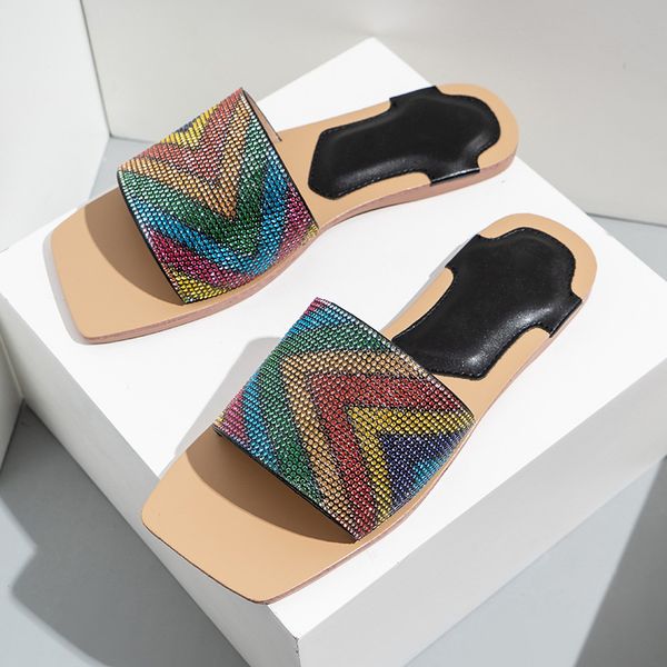 New Women Slippers 2021 Summer Square Toe Female Color Matching Bling Flat Slides Causal Woman Flat Heel Flip Flops Shoes, Apricot
New Women Slippers 2021 Summer Square Toe Female Color Matching Bling Flat Slides Causal Woman Flat Heel Flip Flops Shoes, Apricot