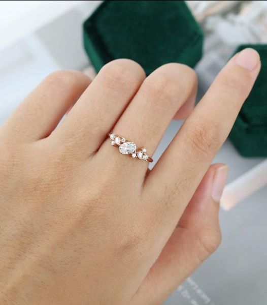 cluster rings 14k rose gold d color moissanite 5x7mm oval side stones 2pcs 3x5mm pear 3.5mm&4pcs 2.5mm round 1.2mm band wide fast ship, Golden;silver
cluster rings 14k rose gold d color moissanite 5x7mm oval side stones 2pcs 3x5mm pear 3.5mm&4pcs 2.5mm round 1.2mm band wide fast ship, Golden;silver