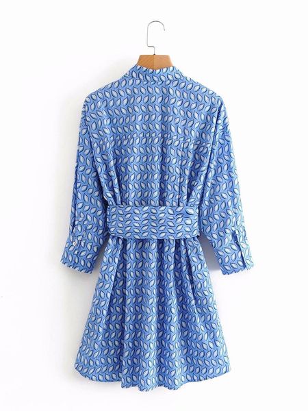 new women vintage turn down collar print sashes mini dress female batwing sleeve buttons vestido chic casual dresses ds3872 200928, Black;gray
new women vintage turn down collar print sashes mini dress female batwing sleeve buttons vestido chic casual dresses ds3872 200928, Black;gray
