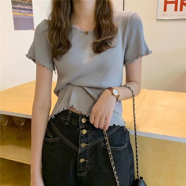 women's t-shirt alien kitty 2021 summer o-neck cotton sweet girls all-match casual stylish short brief knitted basic solid loose, White
women's t-shirt alien kitty 2021 summer o-neck cotton sweet girls all-match casual stylish short brief knitted basic solid loose, White