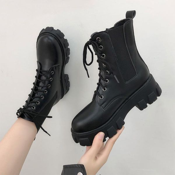 boots shoes lady lace up boots-women flat heel round toe 2021 autumn ankle med rubber summer rock riding lolita pu motorcycle bo, Black
boots shoes lady lace up boots-women flat heel round toe 2021 autumn ankle med rubber summer rock riding lolita pu motorcycle bo, Black