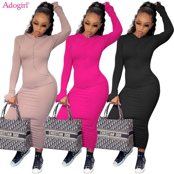 casual dresses adogirl solid hooded maxi dress women fashion cotton-like flare full sleeve slim bodycon autumn long robe vestidos, Black;gray
casual dresses adogirl solid hooded maxi dress women fashion cotton-like flare full sleeve slim bodycon autumn long robe vestidos, Black;gray