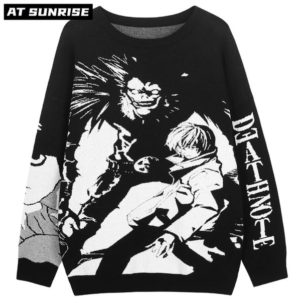 Harajuku Style Men's cotton sweater, hip-hop style clothing, retro, Japan, animation death note, knitting, autumn, White;black
Harajuku Style Men's cotton sweater, hip-hop style clothing, retro, Japan, animation death note, knitting, autumn, White;black