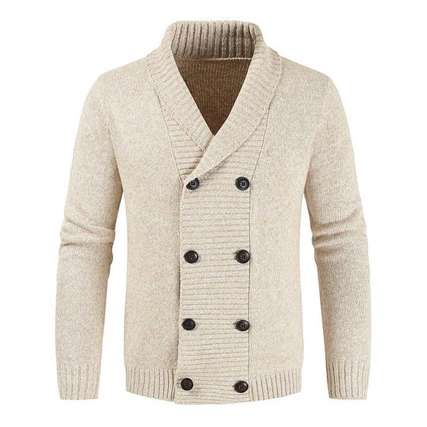 men's sweaters men sweater home casual solid color long-sleeved twisted autumn and winter cotton lapel knitted double-breasted jacket, White;black
men's sweaters men sweater home casual solid color long-sleeved twisted autumn and winter cotton lapel knitted double-breasted jacket, White;black
