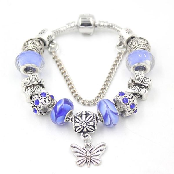 charm bracelets arrival spring style blue lampwork bead bracelet butterfly charms bracelets&bangle for women jewelry gift bijoux pulsera, Golden;silver
charm bracelets arrival spring style blue lampwork bead bracelet butterfly charms bracelets&bangle for women jewelry gift bijoux pulsera, Golden;silver