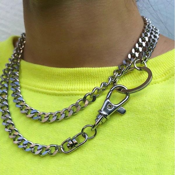 chokers alyxuy 2pcs/set punk cuban choker necklace collar statement hip hop keychain big chunky silver color thick chain jewelry, Golden;silver
chokers alyxuy 2pcs/set punk cuban choker necklace collar statement hip hop keychain big chunky silver color thick chain jewelry, Golden;silver