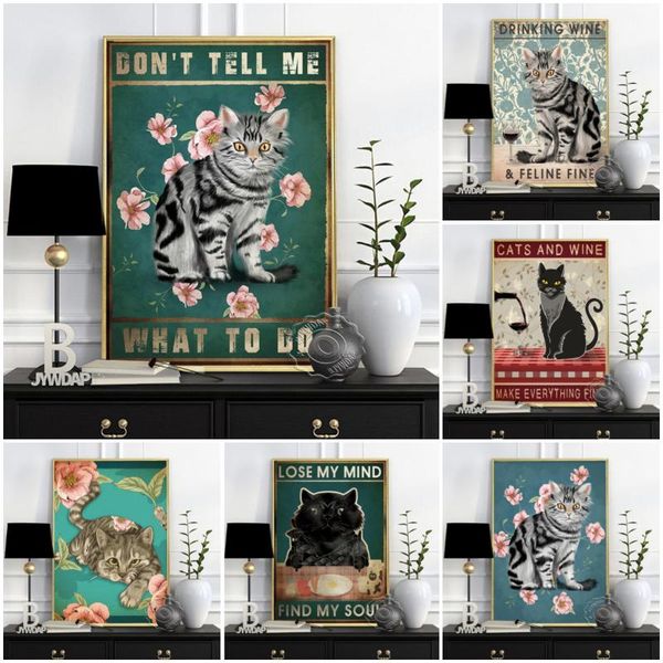 paintings cat floral leaf wine prints poster, animals plant art prints, vintage cute funy home restaurant bedroom kids room decor gift
paintings cat floral leaf wine prints poster, animals plant art prints, vintage cute funy home restaurant bedroom kids room decor gift