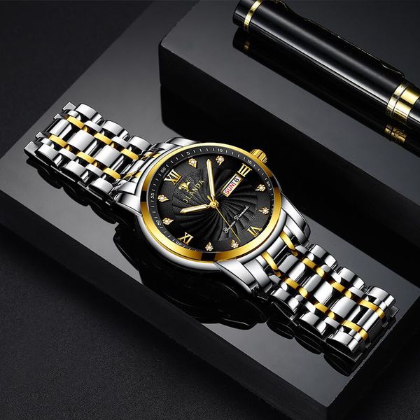 wristwatches business watches mens fashion quartz watch jlanda brand luxury stainless steel men wristwatch waterproof date week, Slivery;brown
wristwatches business watches mens fashion quartz watch jlanda brand luxury stainless steel men wristwatch waterproof date week, Slivery;brown