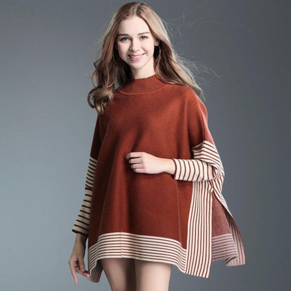 women autumn winter bat sleeves knitted sweater striped loose pullover personality irregular split hem jumper streetwear women's sweat, White;black
women autumn winter bat sleeves knitted sweater striped loose pullover personality irregular split hem jumper streetwear women's sweat, White;black