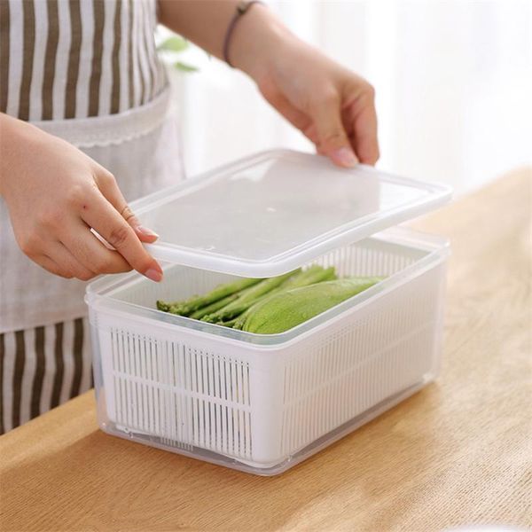 storage bottles & jars kitchen refrigerator container draining fresh keeping box organizer sealed plastic crisper with drainer
storage bottles & jars kitchen refrigerator container draining fresh keeping box organizer sealed plastic crisper with drainer