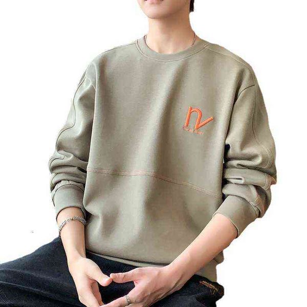 2021 spring and autumn korean men's round neck long sleeve sweater trend men's fashion brand bottom shirt, Black
2021 spring and autumn korean men's round neck long sleeve sweater trend men's fashion brand bottom shirt, Black