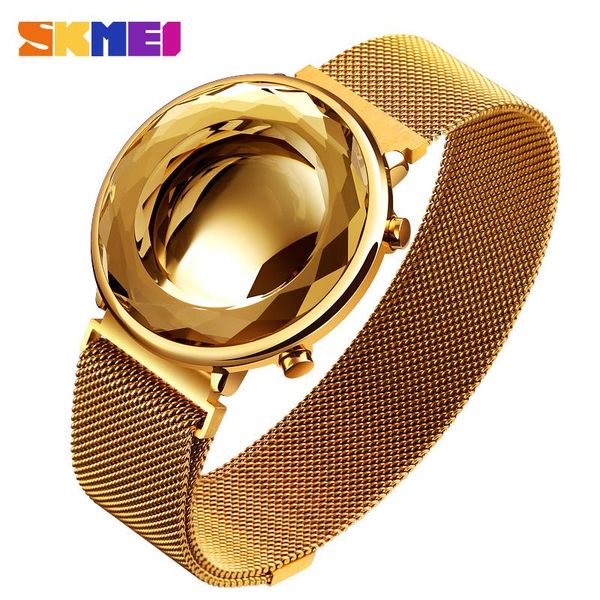 wristwatches fashion explosion style steel belt creative digital ladies led electronic screen magnetic buckle watch skmei 1640women's, Slivery;brown
wristwatches fashion explosion style steel belt creative digital ladies led electronic screen magnetic buckle watch skmei 1640women's, Slivery;brown