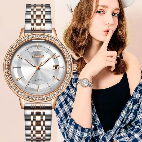 wristwatches 2021 sunkta women watches simple business fashion dress casual waterproof watch quartz calendar wristwatch+box, Slivery;brown
wristwatches 2021 sunkta women watches simple business fashion dress casual waterproof watch quartz calendar wristwatch+box, Slivery;brown