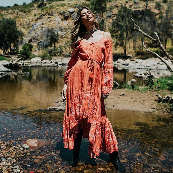 women's tanks & camis cold shulder sleeve long dresses rayon orange floral print autumn dress gypsy for women vestido vosb, White
women's tanks & camis cold shulder sleeve long dresses rayon orange floral print autumn dress gypsy for women vestido vosb, White