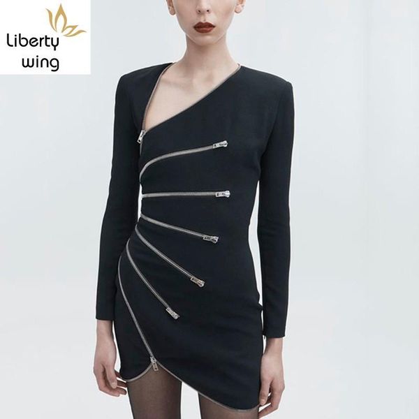 brand runway women irregular zippers mini gothic high street bodycon dresses long sleeve night club party punk lady dress casual, Black;gray
brand runway women irregular zippers mini gothic high street bodycon dresses long sleeve night club party punk lady dress casual, Black;gray