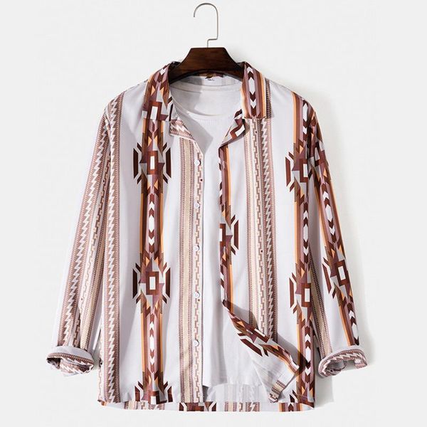 men's casual shirts fashion mens shirt vintage stripe printed lapel long sleeve 2022 men clothes hawaiian streetwear, White;black
men's casual shirts fashion mens shirt vintage stripe printed lapel long sleeve 2022 men clothes hawaiian streetwear, White;black