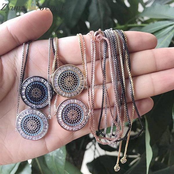 pendant necklaces 5 strands zyz304-5023 fashion jewelry round shape blue eye pave cz cubic zirconia for women, Silver 
pendant necklaces 5 strands zyz304-5023 fashion jewelry round shape blue eye pave cz cubic zirconia for women, Silver