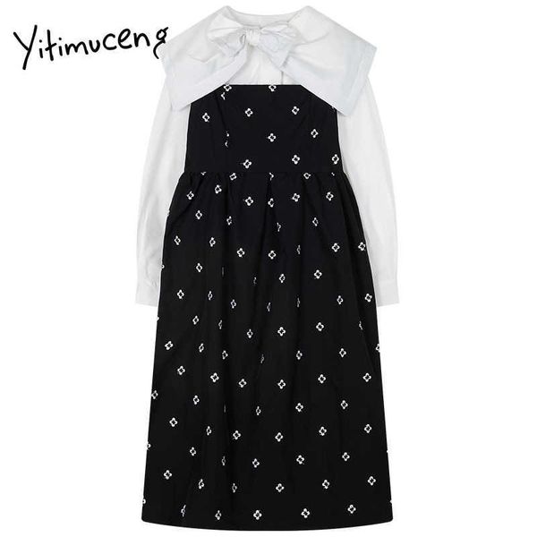 yitimuceng black mini sweet women dress autumn sleeveless bow square collar a-line dot straps high waist fashion 210601, Black;gray
yitimuceng black mini sweet women dress autumn sleeveless bow square collar a-line dot straps high waist fashion 210601, Black;gray