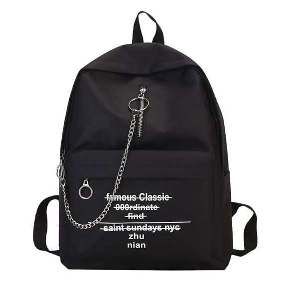 backpack for men and women letter print bag fashion trend chain rucksack bagpack bookbag drop mochila 815
backpack for men and women letter print bag fashion trend chain rucksack bagpack bookbag drop mochila 815