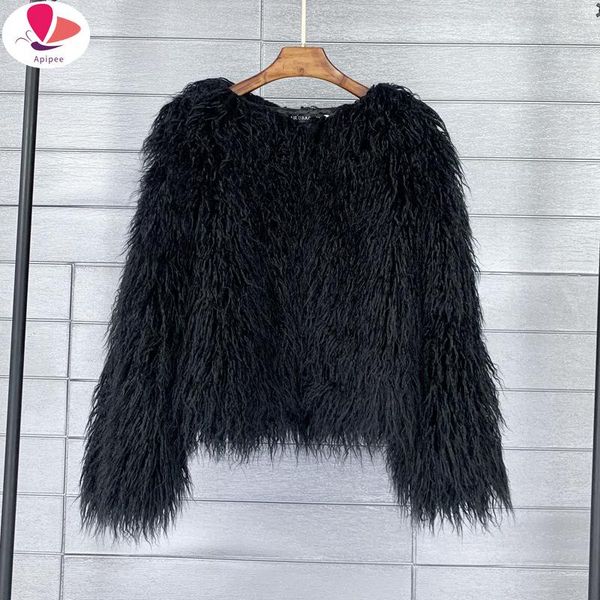 women's fur & faux shaggy outwear coat jacket long sleeve warm winter coats plus size s-5xl, Black
women's fur & faux shaggy outwear coat jacket long sleeve warm winter coats plus size s-5xl, Black