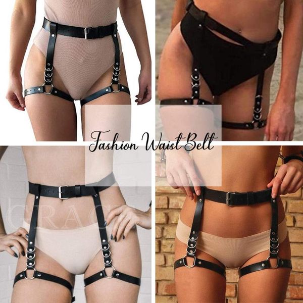 rock women leather harness belt harajuku punk suspender adjustable waist to leg handmade sock garter straps garters, Black;white
rock women leather harness belt harajuku punk suspender adjustable waist to leg handmade sock garter straps garters, Black;white
