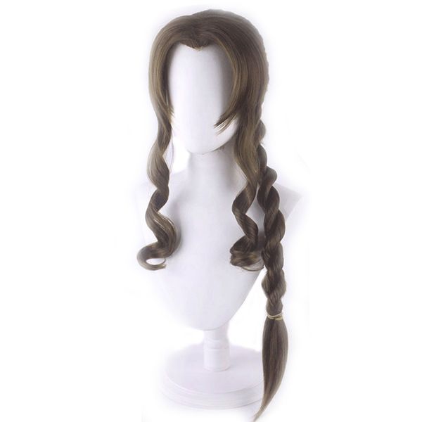 final fantasy vii aerith gainsborough brown long curly braids heat resistant synthetic hair peluca anime costume cosplay wig, Black
final fantasy vii aerith gainsborough brown long curly braids heat resistant synthetic hair peluca anime costume cosplay wig, Black