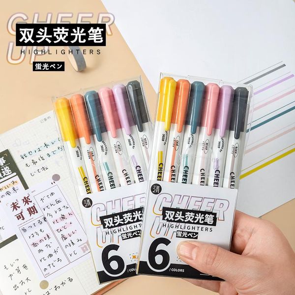 highlighters 6 pcs/set double-headed highlighter pen student's large-capacity key ins color marker work, Black;red
highlighters 6 pcs/set double-headed highlighter pen student's large-capacity key ins color marker work, Black;red