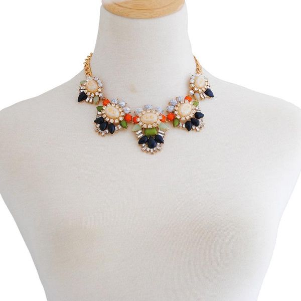luxury necklaces & pendants multi-color crystal flower statement necklace gold chain choker chokers, Golden;silver
luxury necklaces & pendants multi-color crystal flower statement necklace gold chain choker chokers, Golden;silver