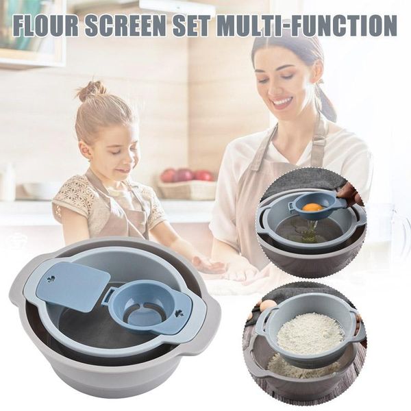 baking & pastry tools flour sieve mixing bowl set stackable fine mesh strainer with dough scraper egg white separator cooking tool cuisine
baking & pastry tools flour sieve mixing bowl set stackable fine mesh strainer with dough scraper egg white separator cooking tool cuisine