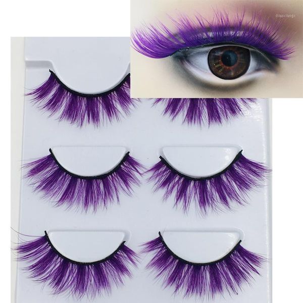 3 pairs purple color false eyelashes fake lashes long makeup 3d mink extension eyelash for beauty1
3 pairs purple color false eyelashes fake lashes long makeup 3d mink extension eyelash for beauty1
