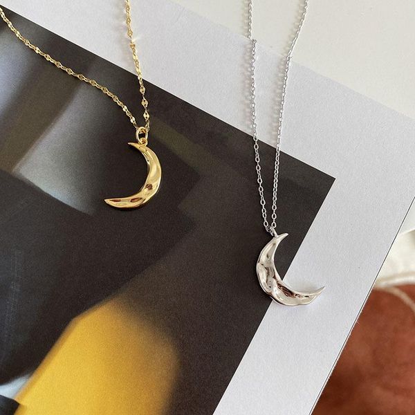 pendant necklaces allme charming pleated moon necklace for women gold color small circle linked chain chokers accessories, Silver
pendant necklaces allme charming pleated moon necklace for women gold color small circle linked chain chokers accessories, Silver