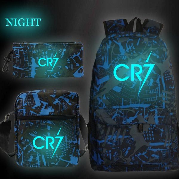 cristiano ronaldo cr7 luminous backpack shoulder bags pen case for girls boys 3pcs/set school lapknapsack men rucksack
cristiano ronaldo cr7 luminous backpack shoulder bags pen case for girls boys 3pcs/set school lapknapsack men rucksack