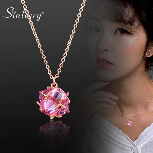 pendant necklaces sinleery gorgeous pink champagne crystal ball necklace rose gold color chain women choker jewelry xl438 ssa, Silver
pendant necklaces sinleery gorgeous pink champagne crystal ball necklace rose gold color chain women choker jewelry xl438 ssa, Silver
