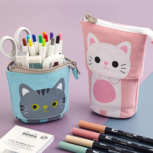 pencil bags 1pc bag case cartoon cute cat bear sheep canvas fold standing holder stationery organizer kids kawaii gift a6445
pencil bags 1pc bag case cartoon cute cat bear sheep canvas fold standing holder stationery organizer kids kawaii gift a6445