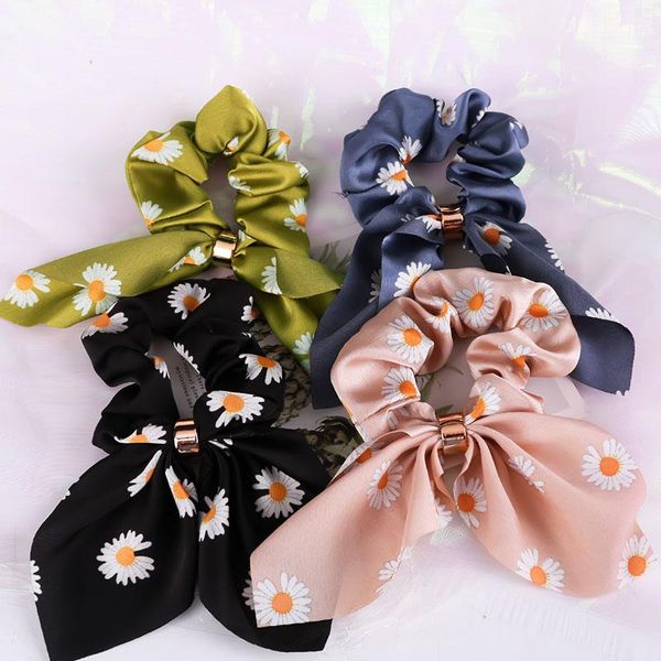 other spring and summer small daisy print hair circle fresh cute bowknot elastic bowel scrunchies, Golden;white
other spring and summer small daisy print hair circle fresh cute bowknot elastic bowel scrunchies, Golden;white